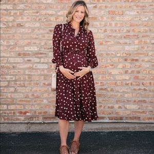 Isabella Oliver polka dot maternity dress